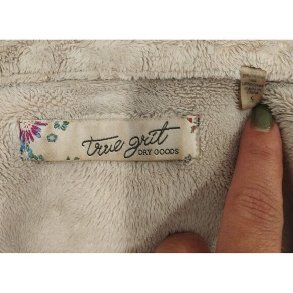 True Grit Military Green and Cream Bomber Vest Zippered Jacket S - Picture 7 of 11